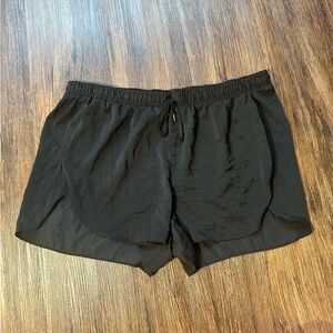 Large H&M Black Lightweight Athletic Drawstring Shorts